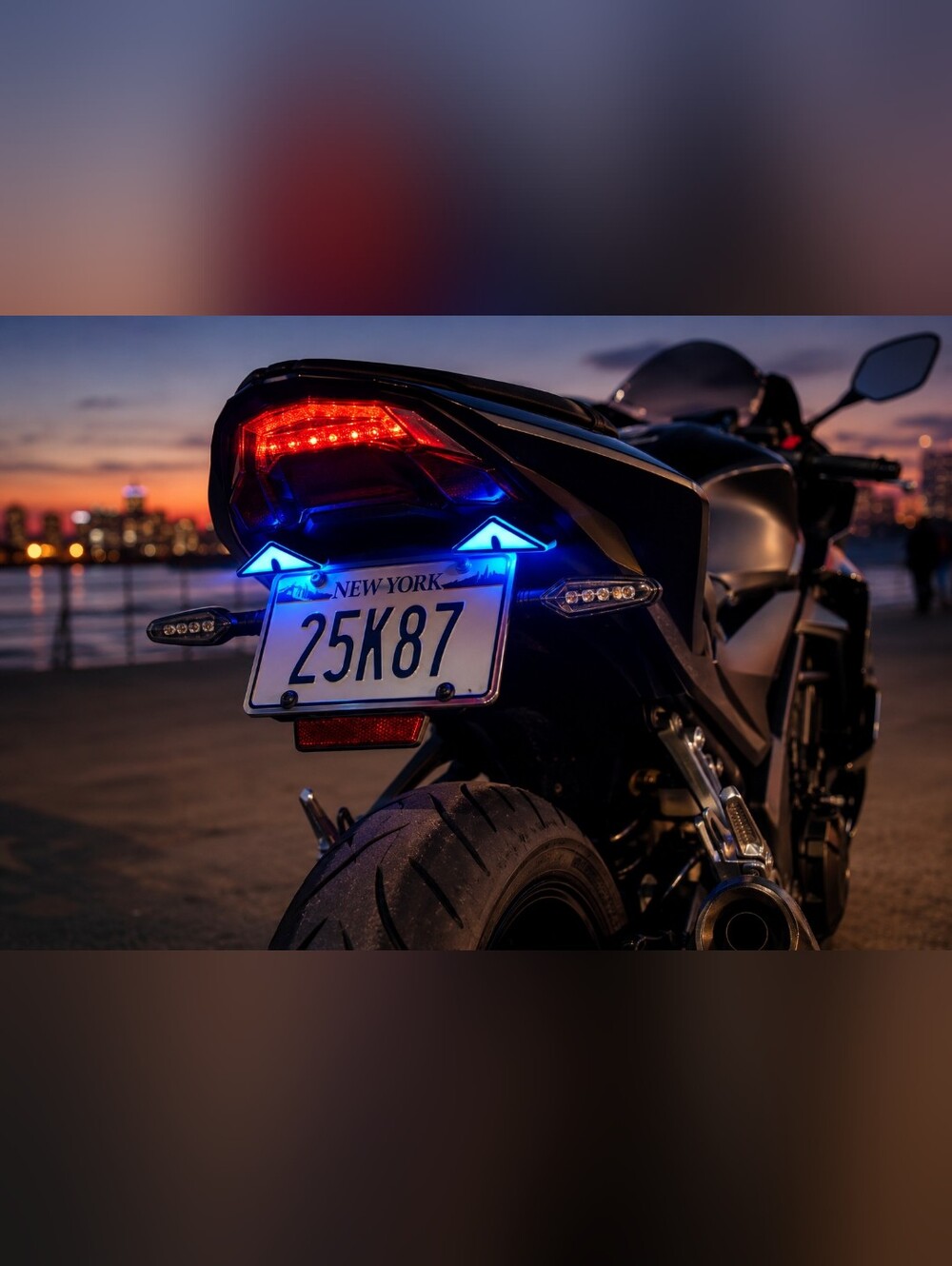 2PCS LED Devil Eye License Plate Light Blue Accent Lamp Universal Car Motorcycle